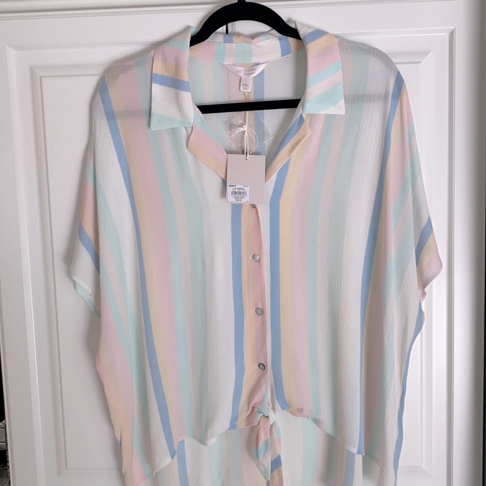 Lauren Conrad button down knot shirt - size 2XL